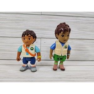 2003 & 2005 Go Diego Go Toy Figures Lot of 2 Mattel Viacom Dora the Explorer Toy